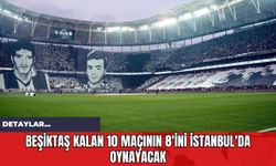 Beşiktaş Kalan 10 Maçının 8'ini İstanbul'da Oynayacak