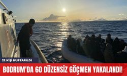 Bodrum'da 60 Düzensiz Göçmen Yakalandı! 22 Kişi Kurtarıldı