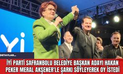 İYİ Parti Safranbolu Belediye Başkan Adayı Hakan Peker Meral Akşener'le Şarkı Söyleyerek Oy İstedi