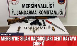 Mersin'de Silah Kaçakçıları Sert Kayaya Çarptı