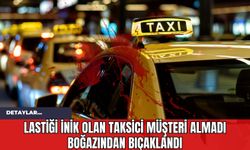 Kadıköy'de Taksici Lastiği İnik Diye Müşteri Almadı Boğazından Bıçaklandı