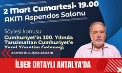 İlber Ortaylı Antalya'da: AKM'de buluşma zamanı