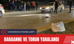 Kastamonu'da otomobil çarptı: Babaanne ve torun yaralandı