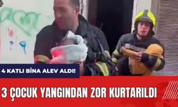 Mersin'de 4 katlı bina alev aldı! 3 çocuk zor kurtarıldı