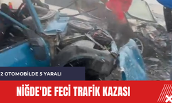 Niğde'de feci trafik kazası: 2 otomobilde 5 yaralı