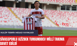 Sivassporlu Azizbek Turgunboev milli takıma davet edildi