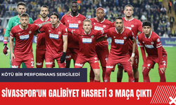 Sivasspor'un galibiyet hasreti 3 maça çıktı