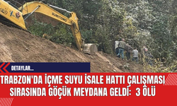 Trabzon'da İçme Suyu İsale Hattı Çalışması Sırasında Göçük Meydana Geldi:  3 Ölü