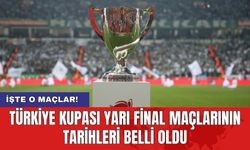Türkiye Kupası Yarı Final Maçlarının Tarihleri Belli Oldu