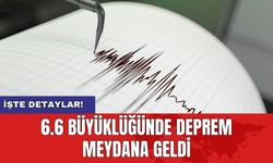 6.6 büyüklüğünde deprem meydana geldi