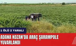Adana Kozan'da araç şarampole yuvarlandı: 1 ölü 2 yaralı