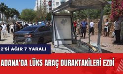 Adana'da lüks araç duraktakileri ezdi: 2'si ağır 7 yaralı