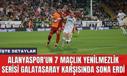 Alanyaspor'un 7 maçlık yenilmezlik serisi Galatasaray karşısında sona erdi