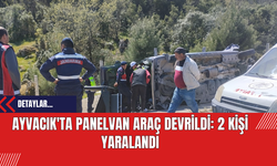 Ayvacık'ta Panelvan Araç Devrildi: 2 Kişi Yaralandı