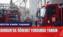 Burdur'da öğrenci yurdunda yangın!