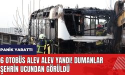 Bursa'da 6 otobüs alev alev yandı! Dumanlar şehrin ucundan görüldü