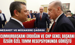 Cumhurbaşkanı Erdoğan ve CHP Genel Başkanı Özgür Özel TBMM resepsiyonunda görüştü