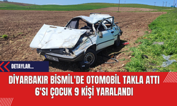 Diyarbakır Bismil'de Otomobil Takla Attı: 6'sı Çocuk 9 Kişi Yaralandı