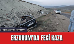 Erzurum'da Feci Kaza! 1 Kişi hayatını Kaybetti 6 Kişi Yaralandı