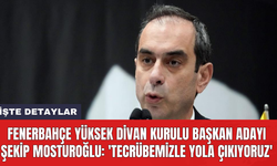 Fenerbahçe Yüksek Divan Kurulu Başkan Adayı Şekip Mosturoğlu: 'Tecrübemizle yola çıkıyoruz'