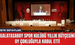 Galatasaray Spor Kulübü yıllık bütçesini oy çokluğuyla kabul etti