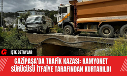 Gazipaşa’da Trafik Kazası: Kamyonet Sürücüsü İtfaiye Tarafından Kurtarıldı