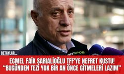 Ecmel Faik Sarıalioğlu TFF'ye Nefret Kustu! “Bugünden tezi yok bir an önce gitmeleri lazım”
