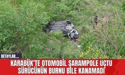 Karabük’te Otomobil Şarampole Uçtu Sürücünün Burnu Bile Kanamadı