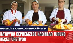 Hatay'da depremzede kadınlar turunç reçeli üretiyor