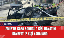 İzmir'de Kaza Sonucu 1 Kişi Hayatını Kaybetti 2 Kişi Yaralandı