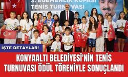 Konyaaltı Belediyesi'nin tenis turnuvası ödül töreniyle sonuçlandı