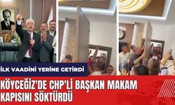 Köyceğiz'de CHP'li başkan makam kapısını söktürdü