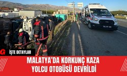 Malatya’da Korkunç Kaza Yolcu Otobüsü Devrildi