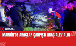 Mardin'de Araçlar Çarpıştı: 6 Yaralı Bir Araç Alev Aldı