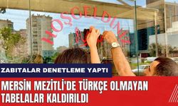 Mersin Mezitli'de Türkçe olmayan tabelalar kaldırıldı