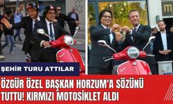 Özgür Özel Başkan Horzum'a sözünü tuttu! Kırmızı motosiklet aldı