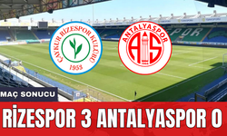 Rizespor 3 Antalyaspor 0 Maç Sonucu