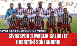 Sivasspor 3 maçlık galibiyet hasretini sonlandırdı