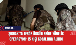 Şırnak'ta Ter*r Örgütlerine Yönelik Operasyon: 15 Kişi Gözaltına Alındı