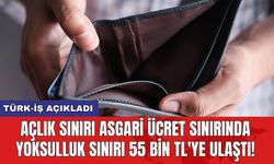 Türk-İş açıkladı: Açlık sınırı asgari ücret sınırında yoksulluk sınırı 55 bin TL'ye ulaştı!