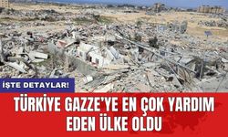 Türkiye Gazze’ye en çok yardım eden ülke oldu