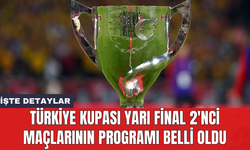 Türkiye Kupası yarı final 2'nci maçlarının programı belli oldu