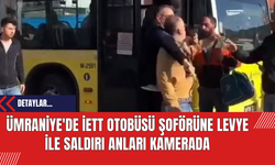 Ümraniye'de İETT Otobüsü Şoförüne Levye İle Saldırı Anları Kamerada