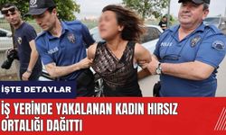 Adana'da iş yerinde yakalanan kadın hırsız ortalığı dağıttı
