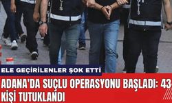Adana'da suçlu operasyonu başladı: 43 kişi tutuklandı