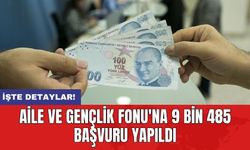 Aile ve Gençlik Fonu'na 9 bin 485 başvuru yapıldı