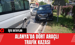 Alanya’da Dört Araçlı Trafik Kazası