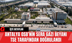 Antalya OSB’nin Sera Gazı Beyanı TSE Tarafından Doğrulandı