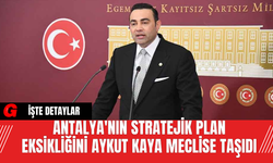 Antalya'nın Stratejik Plan Eksikliğini Aykut Kaya Meclise Taşıdı