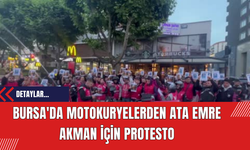 Bursa'da Motokuryelerden Ata Emre Akman İçin Protesto